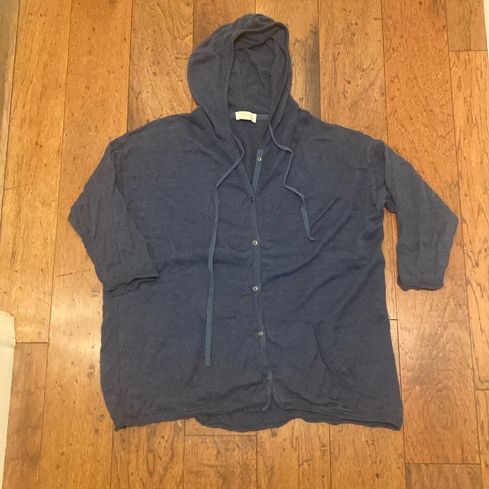 WRAP London linen cardigan with hood Small/Medium